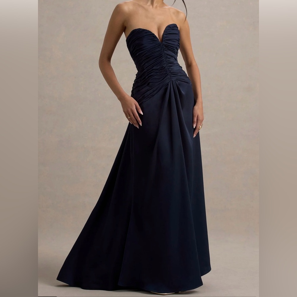 Club L London Strapless Navy Dress